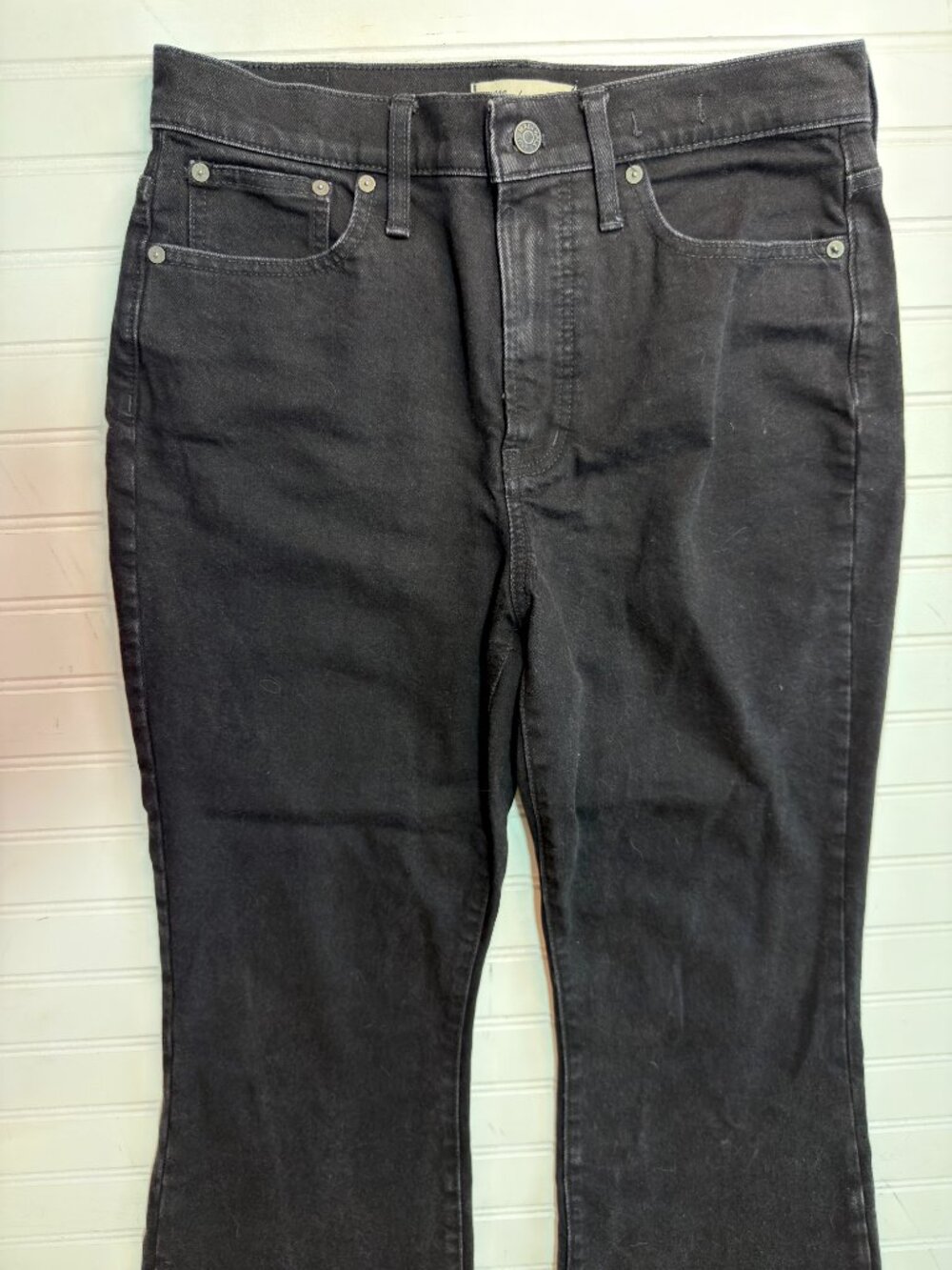 Madewell The Perfect Vintage Flare Jeans Black Wash Womens Size 29 High Rise - Picture 9 of 14